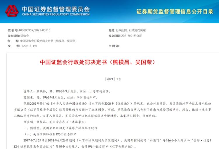 证监会首张罚单_操纵市场散户亏损3.24亿_抄股配资
